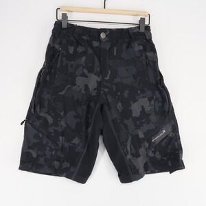 Endura Hummvee Shorts Mens S Black Camo Mountain Bike MTB Cycling Ripstop Cargo